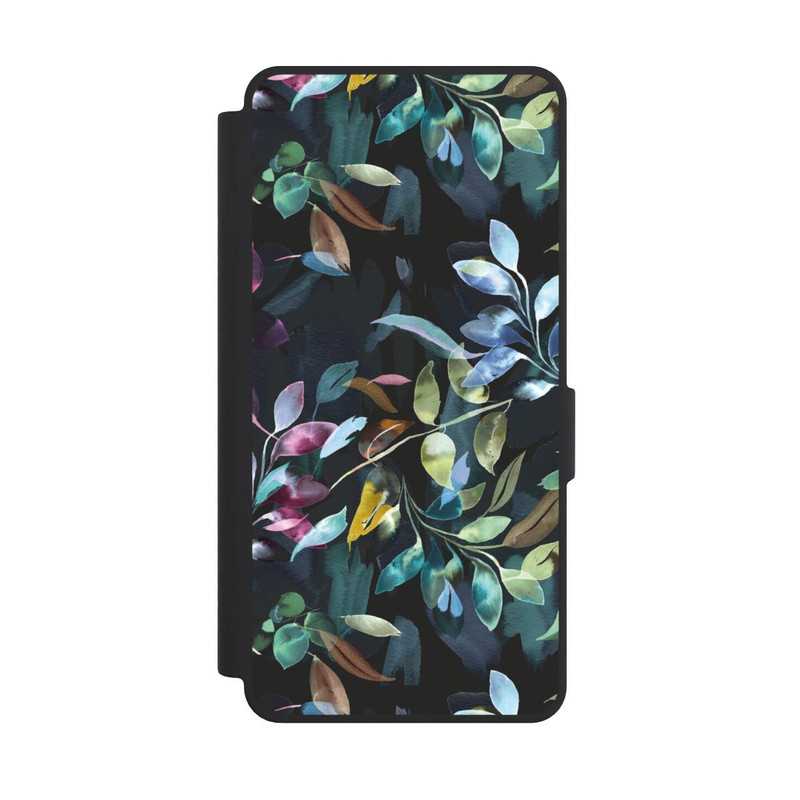 Galaxy S26 Ultra NIVOflip Watercolor Mystic Leaves Black