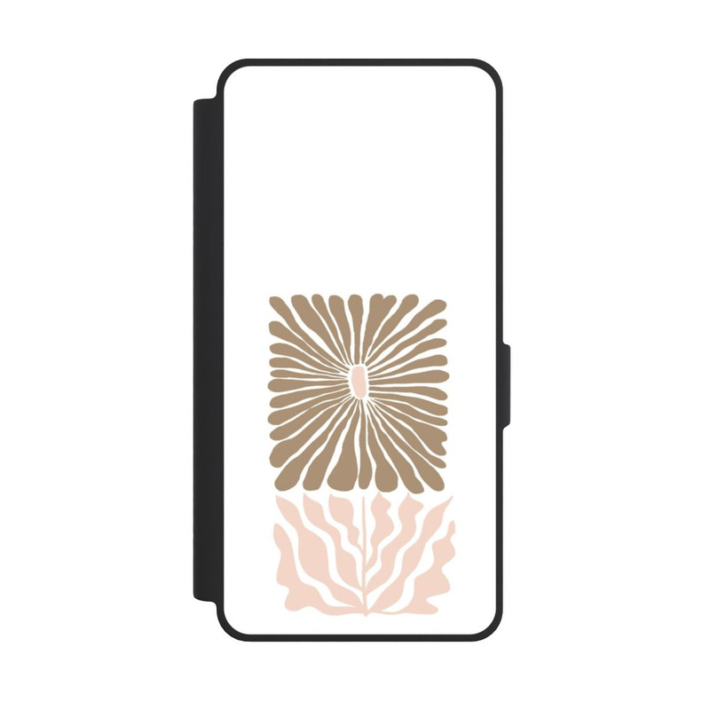 Galaxy S26 Ultra NIVOflip Fleur Boho Caramel sur Blanc