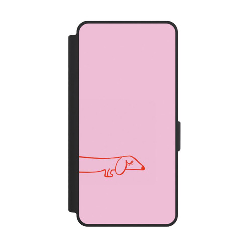 Samsung Galaxy S26 Ultra NIVOflip Dachshund Illustration Pink