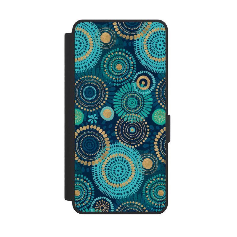 Galaxy S26 Ultra NIVOflip Blockprint India Teal Gold