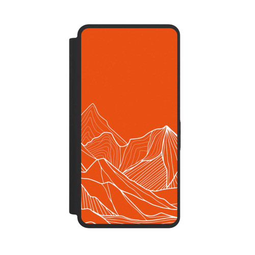 Samsung Galaxy S26 Ultra NIVOflip Montain Contour Line Art Orange