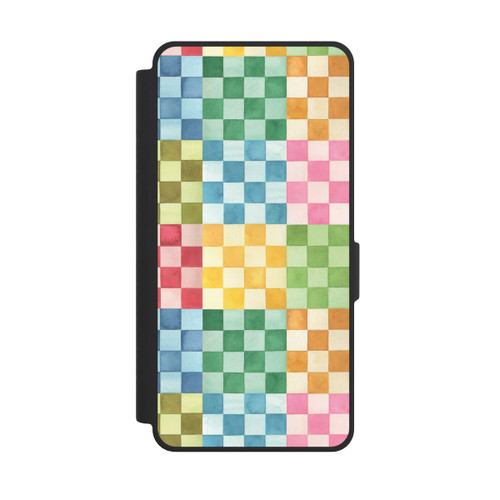 Samsung Galaxy S26 Ultra NIVOflip Checkerboard Watercolor Chess Geometric Red