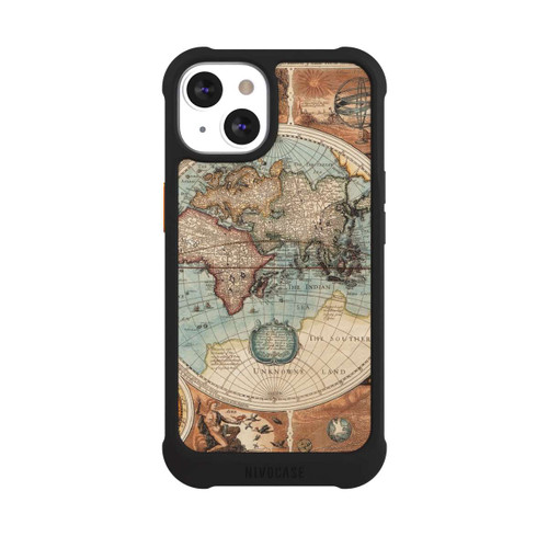 Apple iPhone 13 NIVOmax Vintage Weltkarte