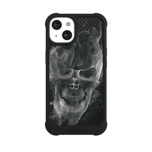 Apple iPhone 13 NIVOmax rauchender Totenkopf Carbon