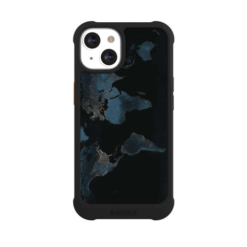 Apple iPhone 13 NIVOmax Carte du Monde Nuit