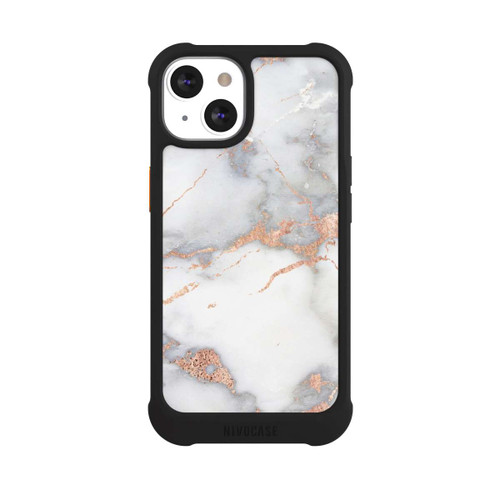 Apple iPhone 13 NIVOmax Marbre Blanc et Doré