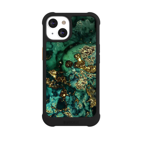 Apple iPhone 13 NIVOmax Marbre Cyan Scintillant