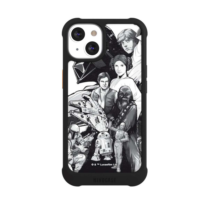 iPhone 13 NIVOmax Personnages StarWars - Noir et Blanc
