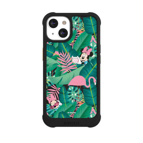 Apple iPhone 13 NIVOmax Minnie Summer Palmblätter ohne Hintergrund