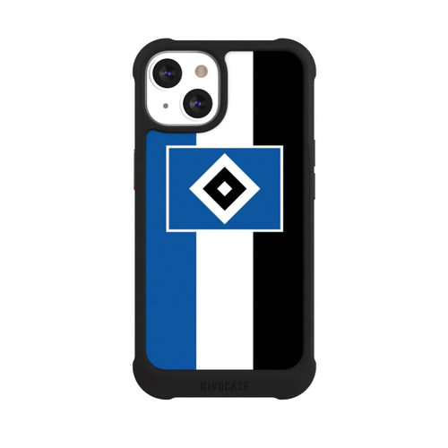 Apple iPhone 13 NIVOmax HSV Streifen - Blau-Weiß-Schwarz