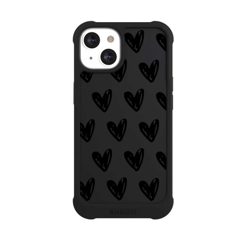 Apple iPhone 13 NIVOmax Herzen Schwarz ohne Hintergrund