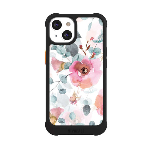 Apple iPhone 13 NIVOmax Papier Peint Fleur Aquarelle