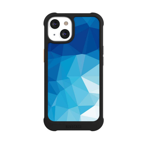 Apple iPhone 13 NIVOmax Mosaïque Polygonale Bleue