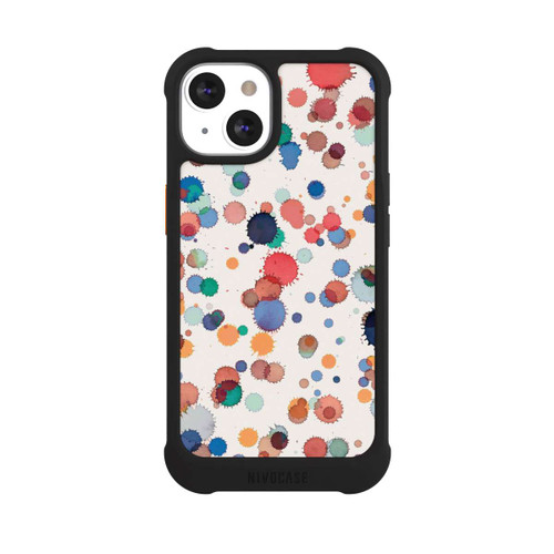 Apple iPhone 13 NIVOmax Tropfen Aquarell Textur Blau Gelb