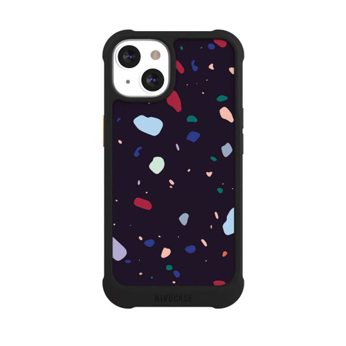 Apple iPhone 13 NIVOmax Terrazzo arrondi foncé moderne