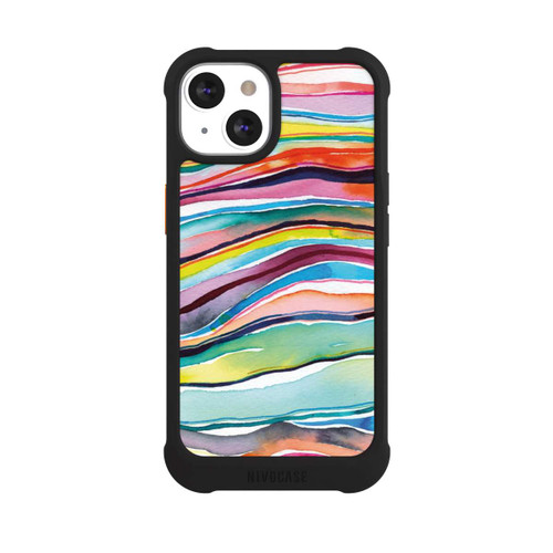 Apple iPhone 13 NIVOmax Couches d'agate aquarelle