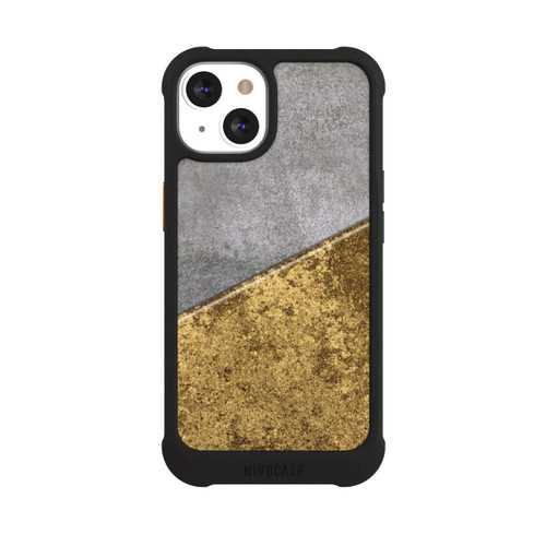 Apple iPhone 13 NIVOmax Aspect béton et or