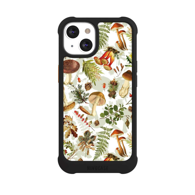 iPhone 13 NIVOmax Pilzmuster Weiß