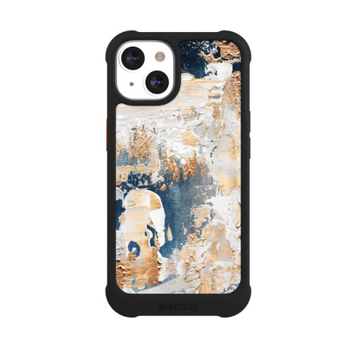 Apple iPhone 13 NIVOmax Abstraktion Blau und Gold