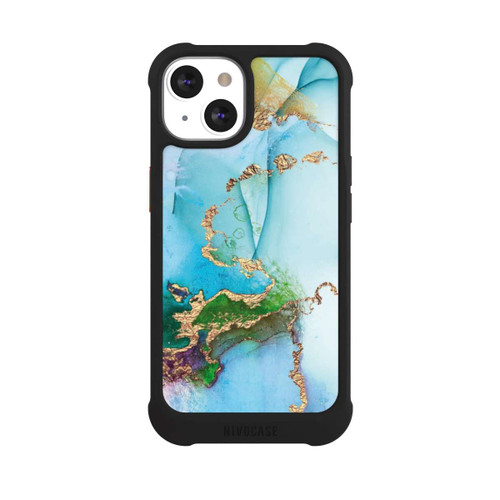 Apple iPhone 13 NIVOmax Colourful Marble Glitterlook