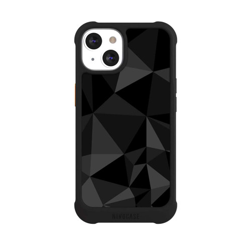 Apple iPhone 13 NIVOmax Polygonmuster schwarz