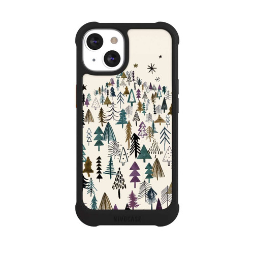 Apple iPhone 13 NIVOmax Bergbäume Wald Lila