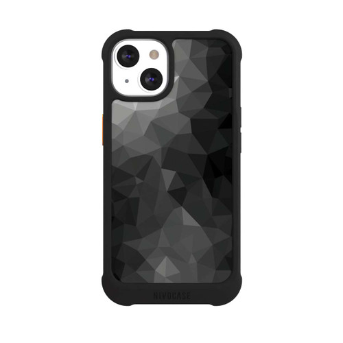 Apple iPhone 13 NIVOmax Polygonales Mosaik Schwarz/Weiß