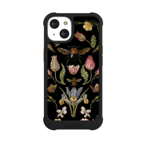 Apple iPhone 13 NIVOmax Wildblumen und Biene Schwarz