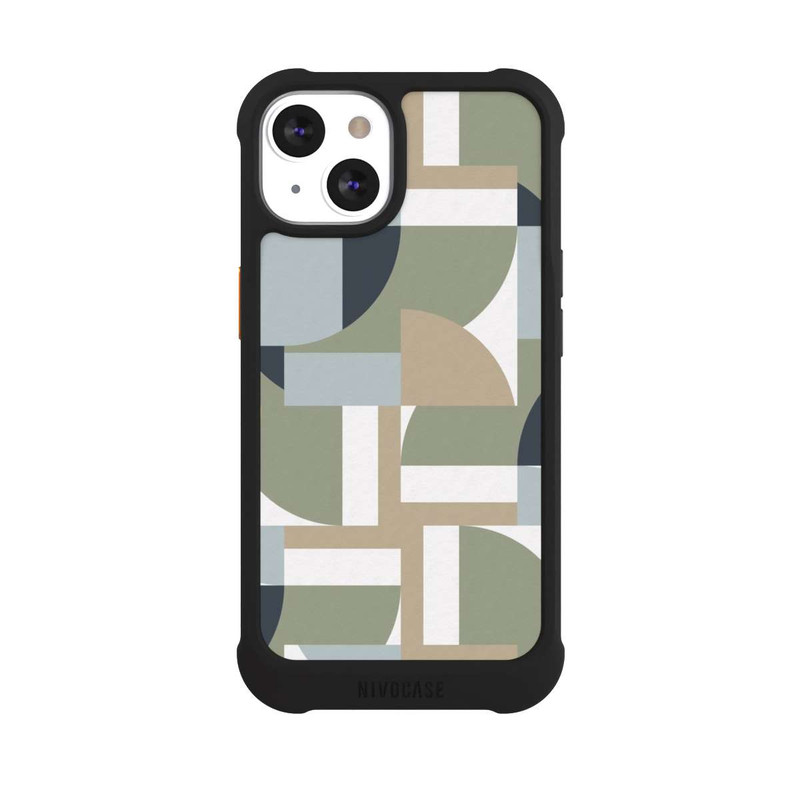 iPhone 13 NIVOmax Futuristische Bauhaus Polygone Beige
