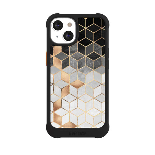 Apple iPhone 13 NIVOmax Würfel dunkel und gold