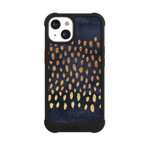 Apple iPhone 13 NIVOmax Muster Gold und Marine