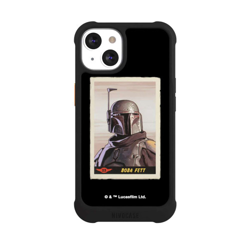 Apple iPhone 13 NIVOmax Boba Fett Badges Black Background