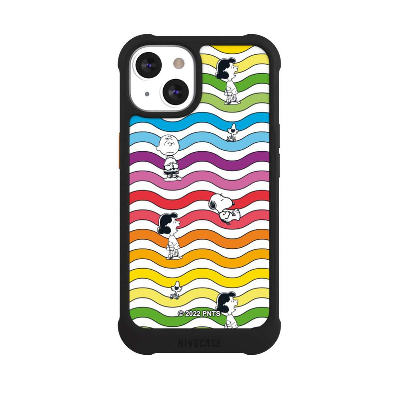iPhone 13 NIVOmax Snoopy Pattern Arc-en-ciel