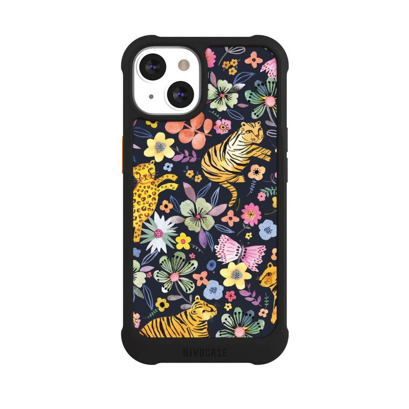 iPhone 13 NIVOmax Spring Tigers Flowers Black