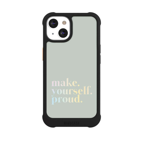 Apple iPhone 13 NIVOmax Make Yourself Proud Citation - Menthe et dégradé