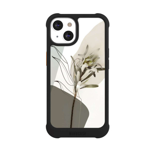 Apple iPhone 13 NIVOmax Boho Line Art Olivgrün