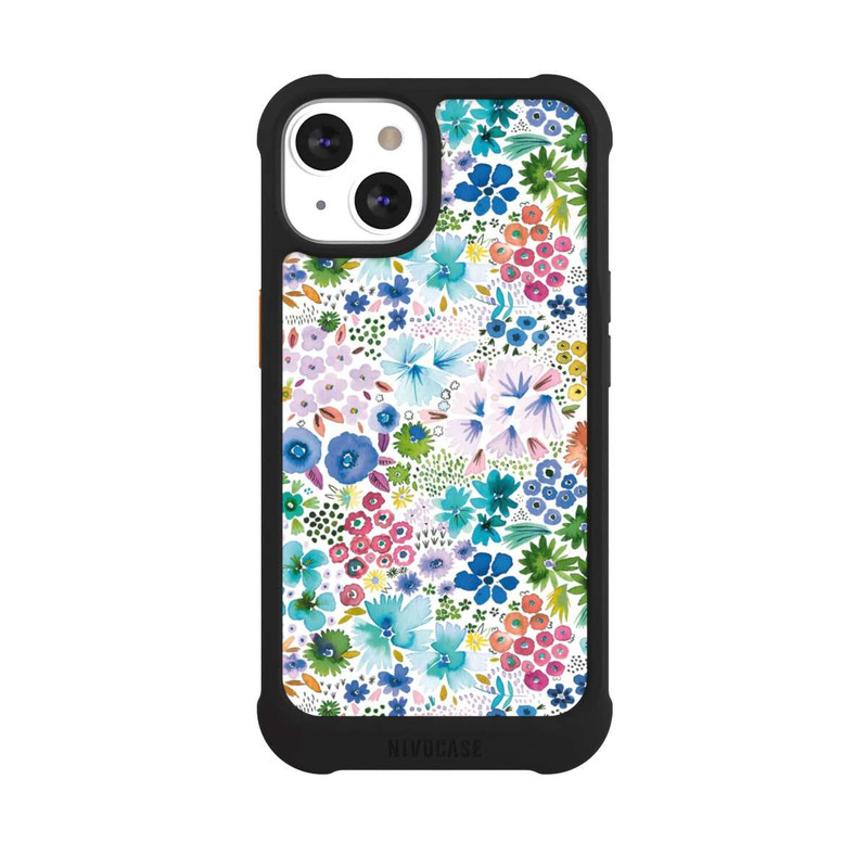 iPhone 13 NIVOmax Petites Fleurs de Printemps Bleues