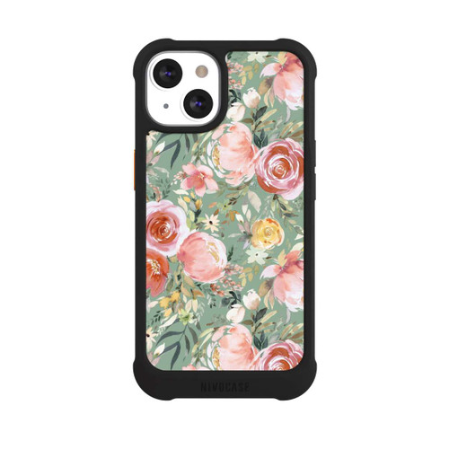 Apple iPhone 13 NIVOmax Pastellfarbener Pfingstrosenstrauß