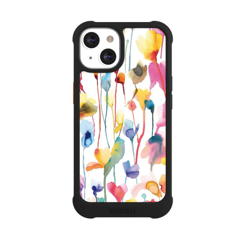 Apple iPhone 13 NIVOmax Aquarell Wildblumen bunt