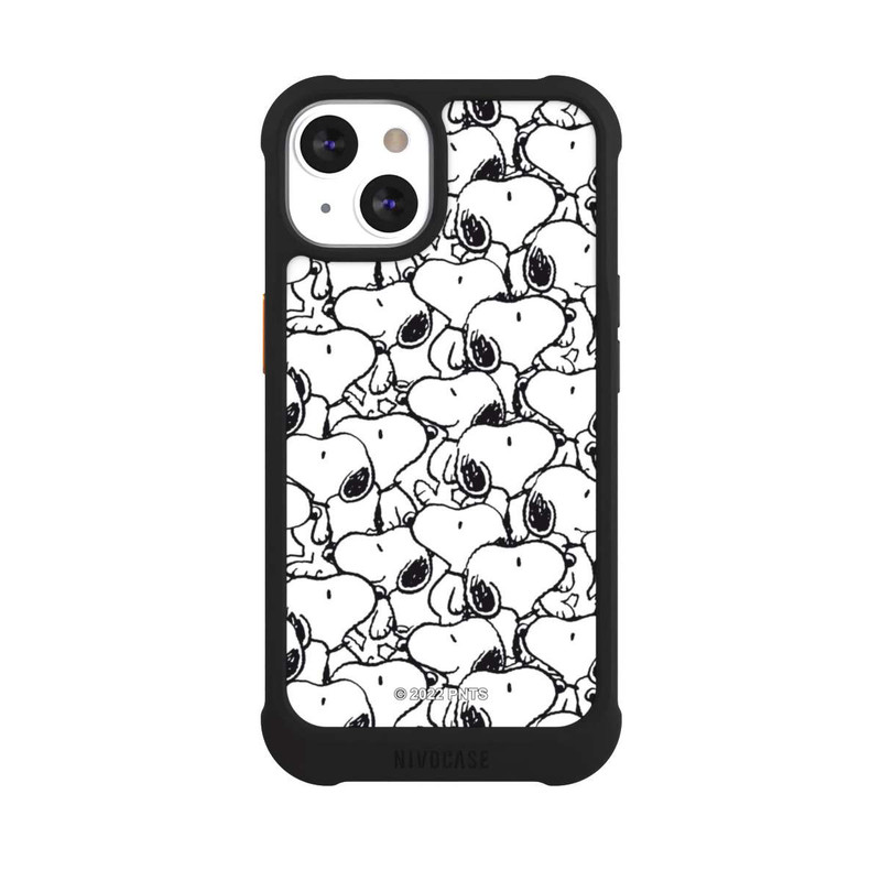 iPhone 13 NIVOmax Snoopy Pattern Noir & Blanc