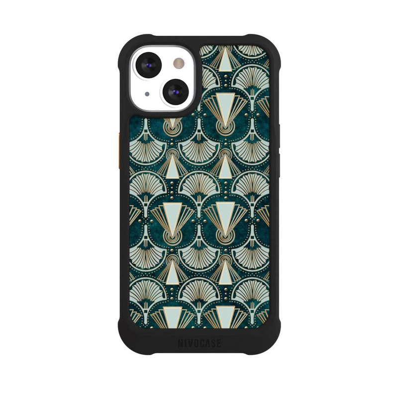 iPhone 13 NIVOmax Art Deco Green Pattern