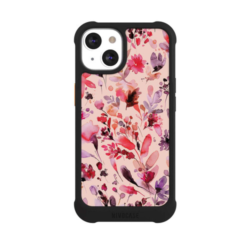 Apple iPhone 13 NIVOmax Künstlerische Blumen Viva Magenta