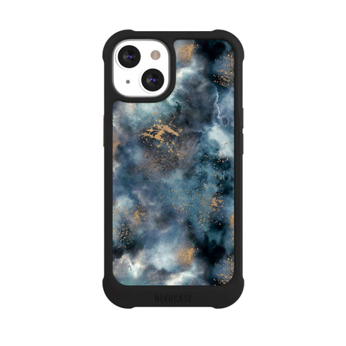 Apple iPhone 13 NIVOmax Smoky Marble Watercolor Navy