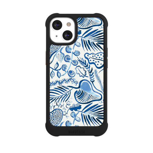 Apple iPhone 13 NIVOmax Tropical Forest Leaves Blue