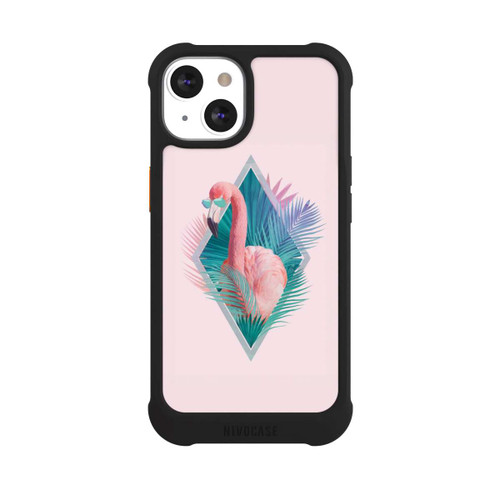 Apple iPhone 13 NIVOmax Tropical Leaves Flamingo