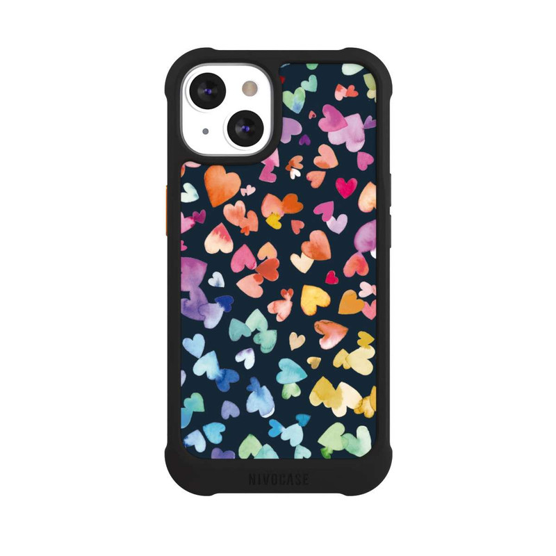 iPhone 13 NIVOmax Valentinstag Herzen Schwarz