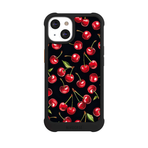 Apple iPhone 13 NIVOmax Motif de baies noir avec IA