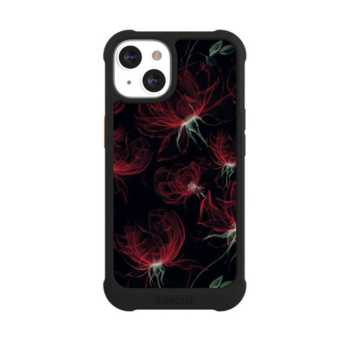 Apple iPhone 13 NIVOmax Red Flowers Wallpaper