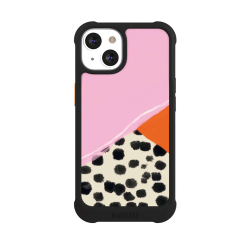 Apple iPhone 13 NIVOmax Rosa und Orange Gepunkteter Hintergrund