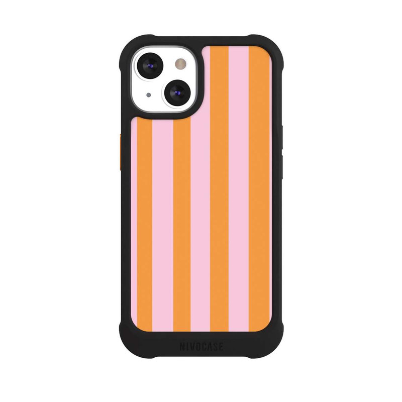 iPhone 13 NIVOmax Orange And Pink Stripes